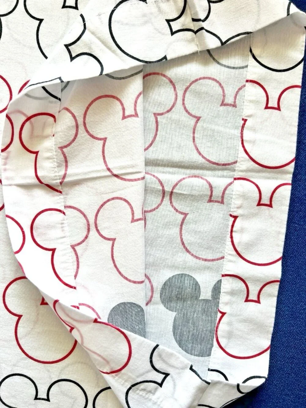 DISNEY HOME Pillow Case Standard Mickey Mouse Red White Black